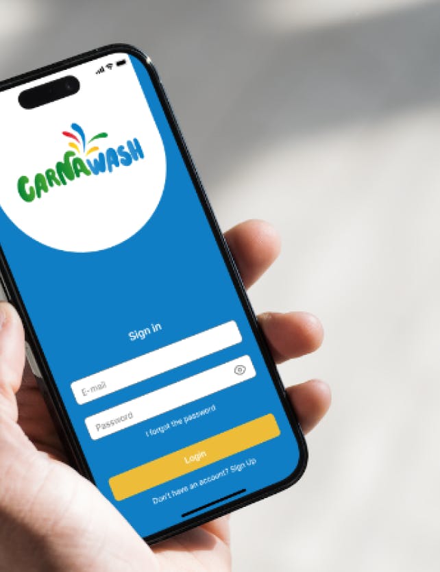 Carnawash app on smartphone