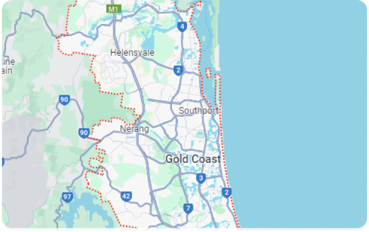 Map of Gold Coast